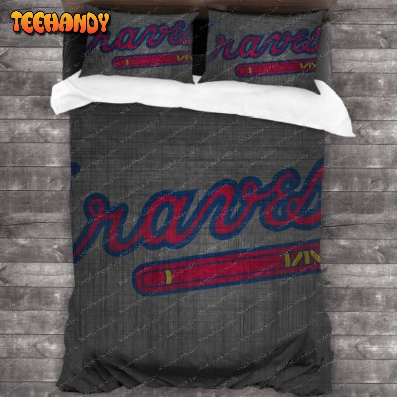 Atlanta Braves Baseball Sport 4 Bedding Set