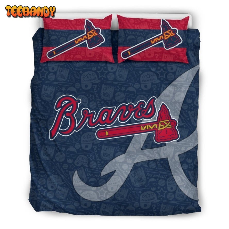 Atlanta Braves Duvet Cover Bedding Set V5