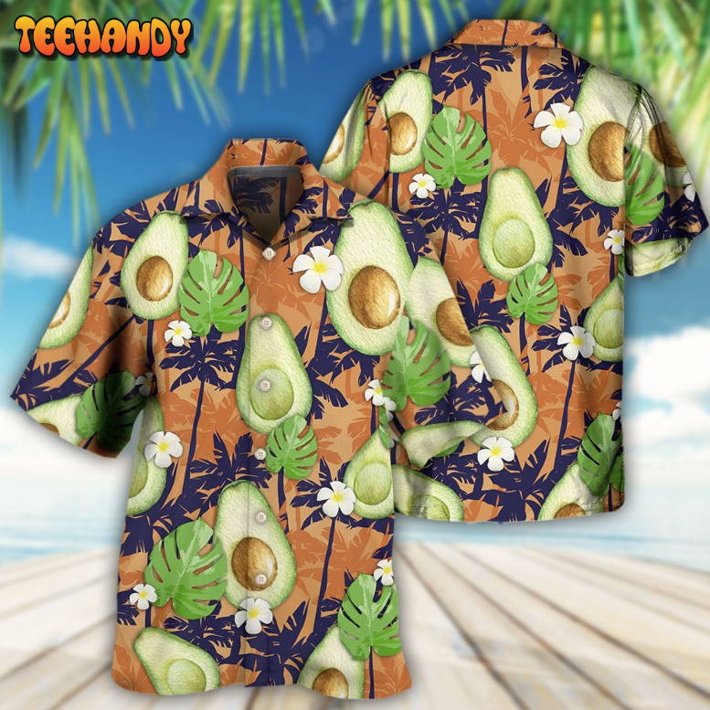 Avocado Tropical Flowers Vibe Hawaiian Shirt