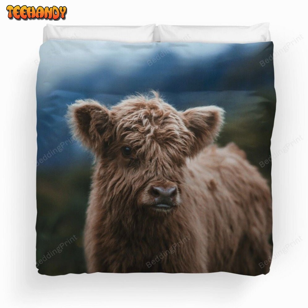 Baby Highland Cow Duvet Cover Bedding Set