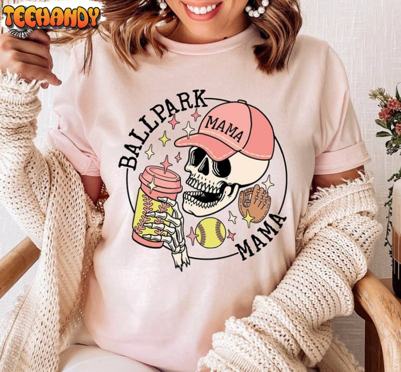 Ballpark Mama Skeleton Shirt, Motherhood Unisex T-shirt