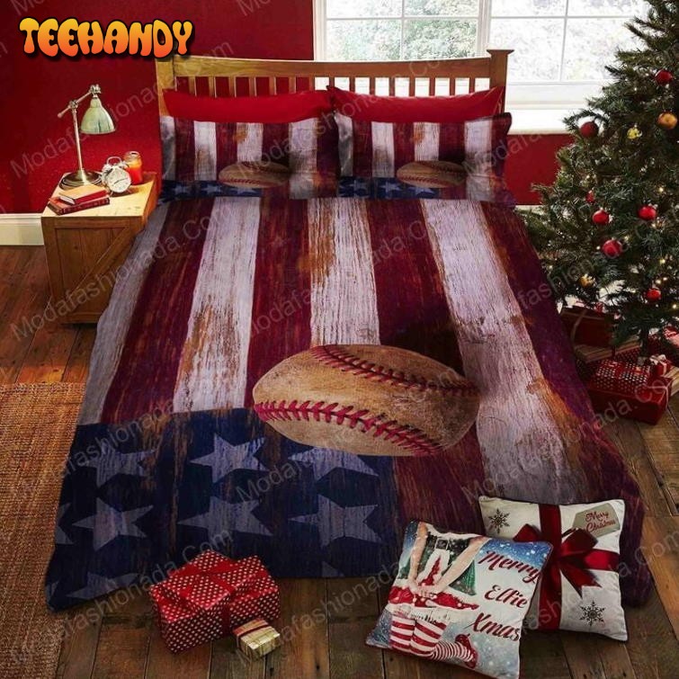 Baseball American Flag Sport 15 Bedding Set