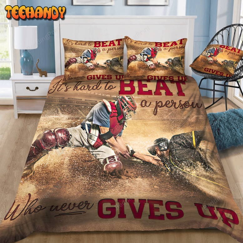 Baseball Its Hard To Beat A Person Duvet Cover Bedding Set