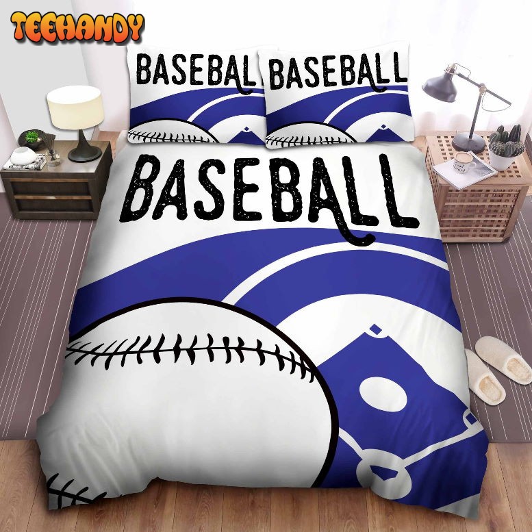 Baseball Whitenblue For Sport Lovers Bedding Sets