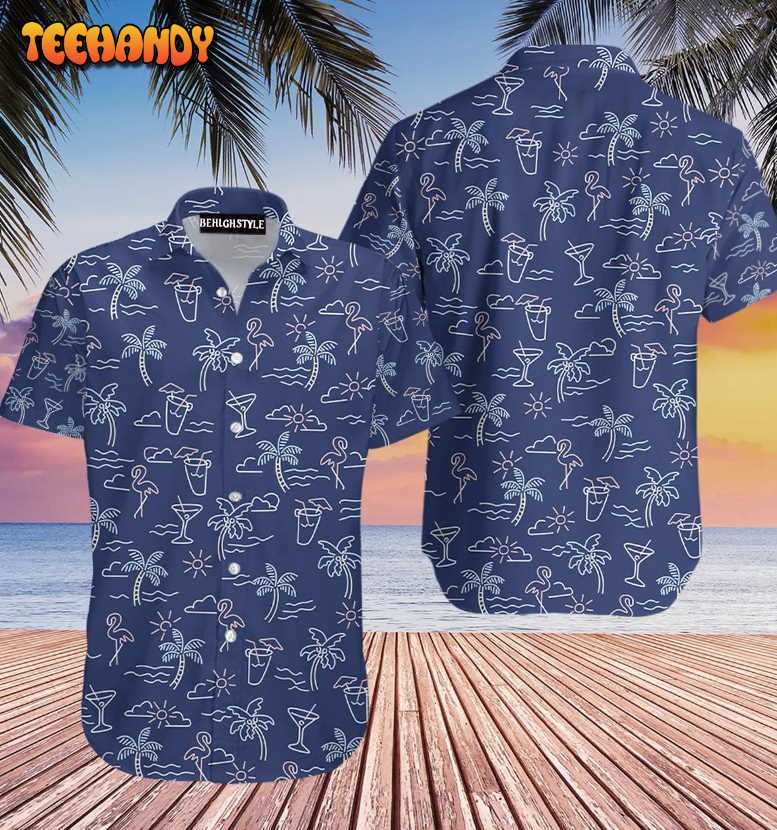 Beach Party Tropical Flamingo Hawaiian Shirt