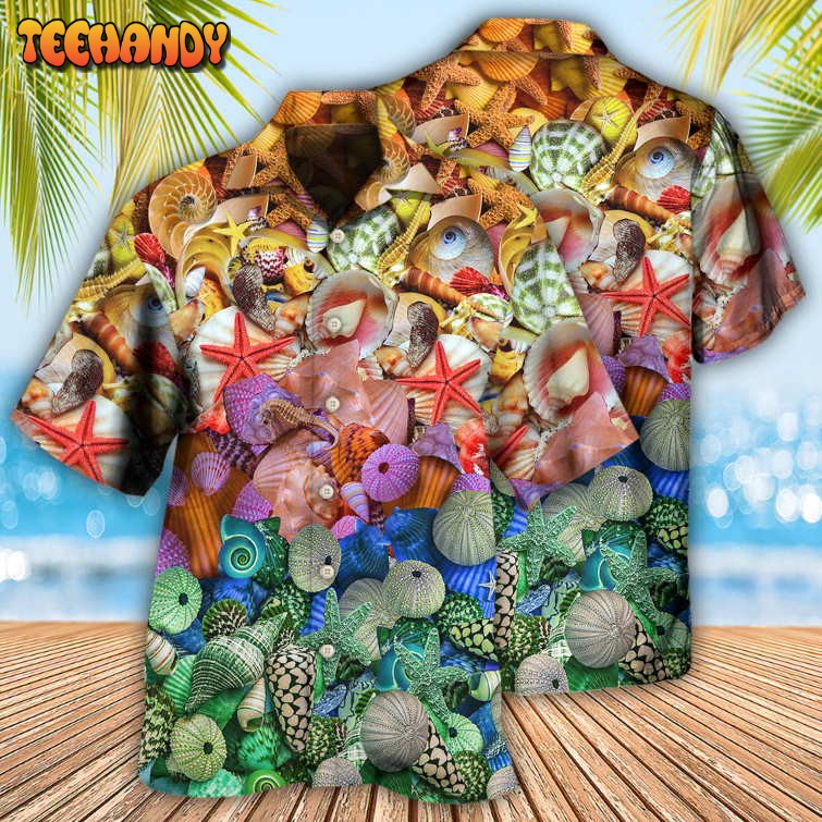 Beach Starfish On Seashells Hawaiian Shirt