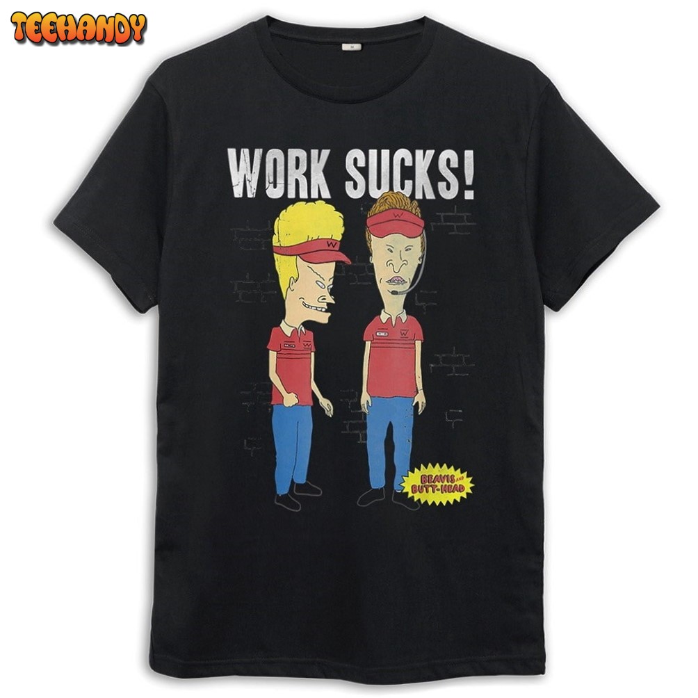 Beavis and Butt-Head Work Sucks T-Shirt