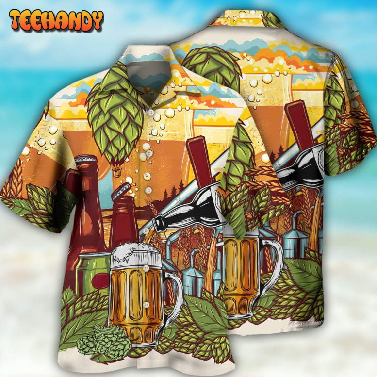 Beer Drinking It’s Beer Time Hawaiian Shirt