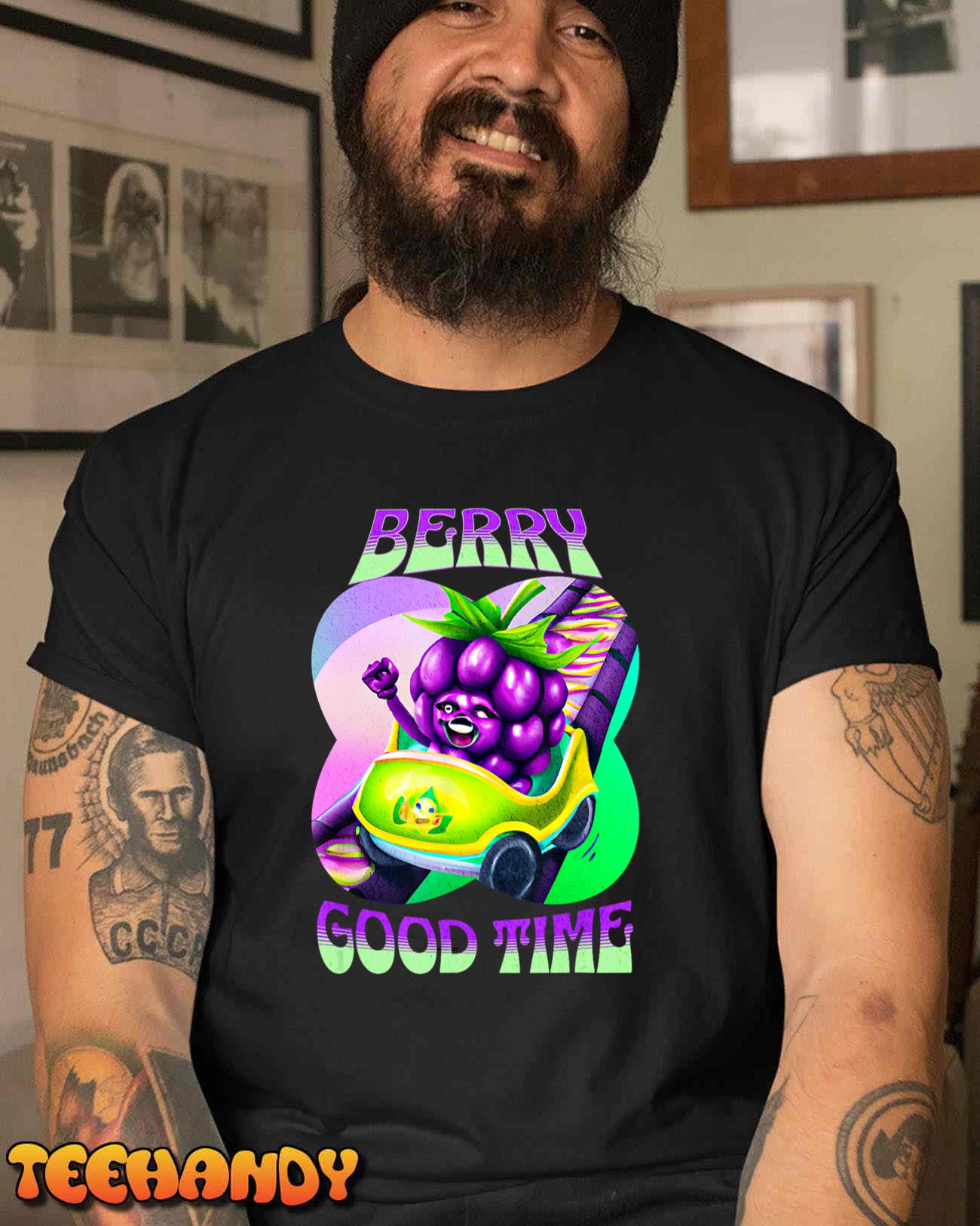 Berry Good Time Boysenberry on Roller Coaster Park Fair T-Shirt