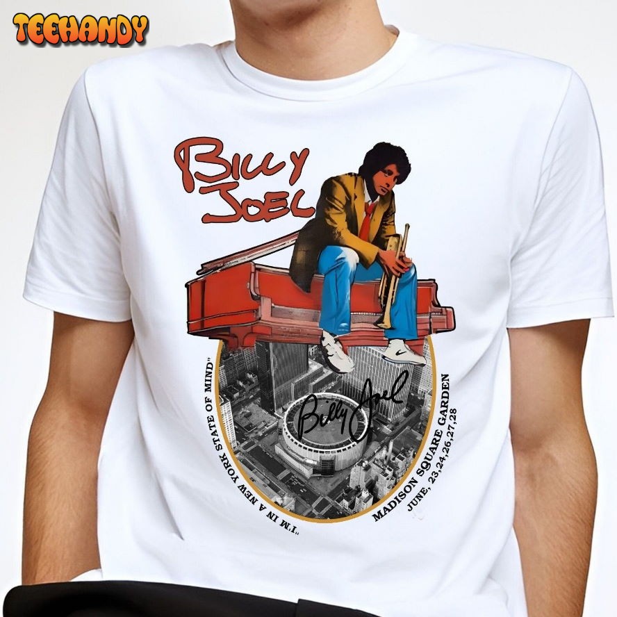 Billy Joel Vintage Retro T-Shirt, Billy Joel Tour Shirt