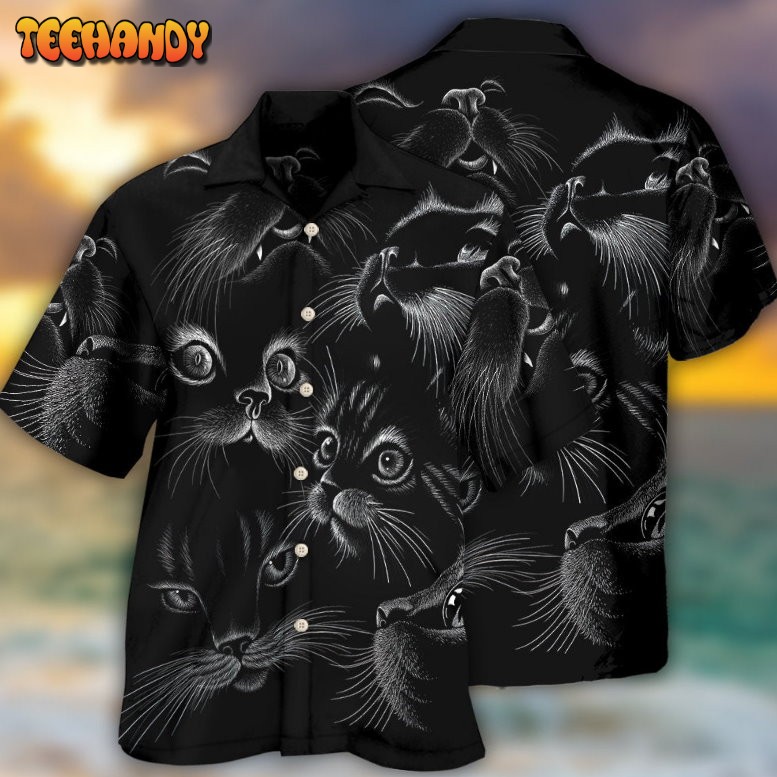 Black Cat Awesome Amazing Style Hawaiian Shirt