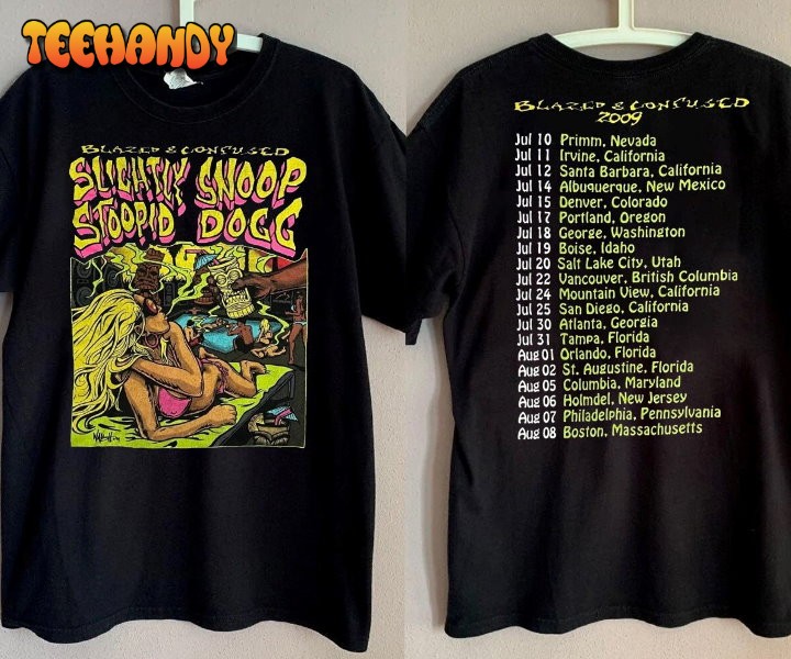 Blazed And Confused Snoop Dogg Slightly Stoopid Tour 2009 T-Shirt