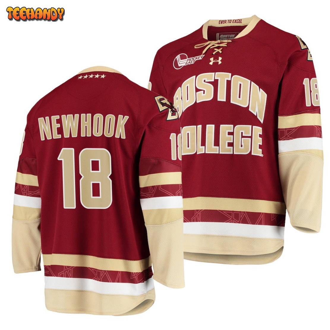 Boston College Eagles Alex Newhook College Hockey Maroon Jersey