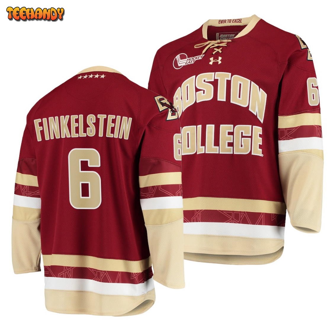 Boston College Eagles Ben Finkelstein College Hockey Maroon Jersey