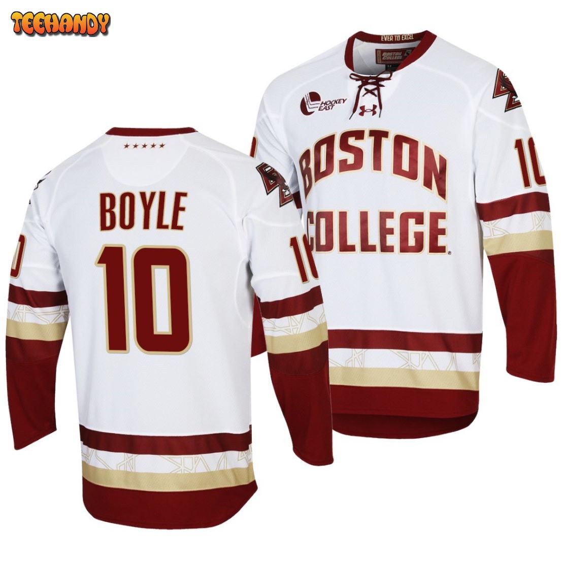 Boston College Eagles Brian Boyle College Hockey White Replica Jersey