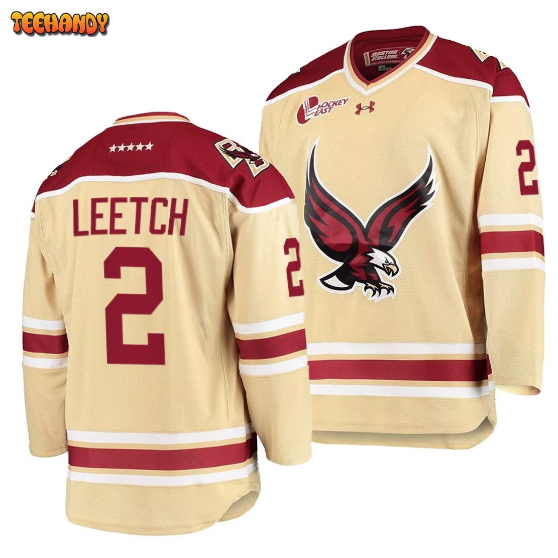 Boston College Eagles Brian Leetch College Hockey Beige Alternate Jersey