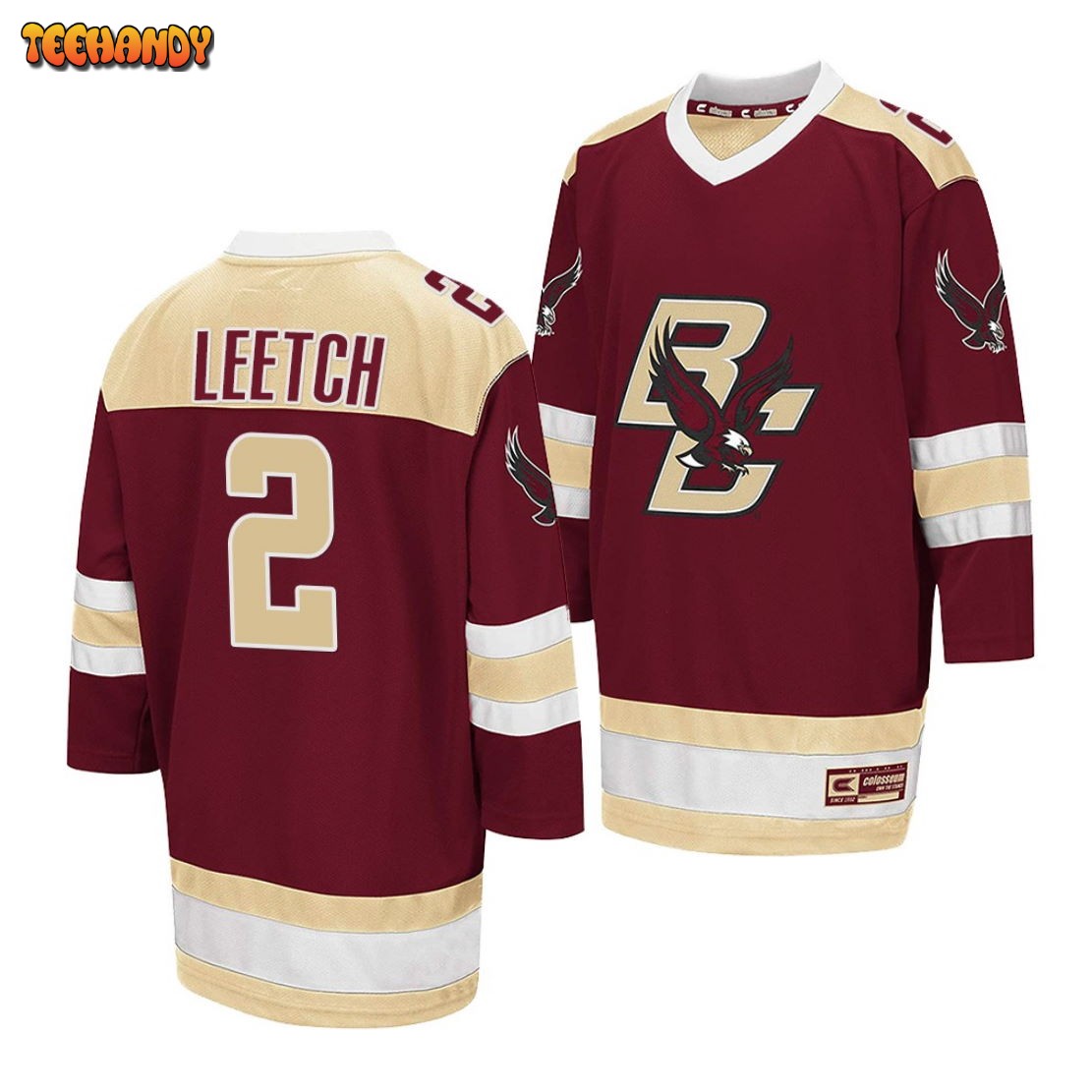 Boston College Eagles Brian Leetch College Hockey Maroon Away Jersey