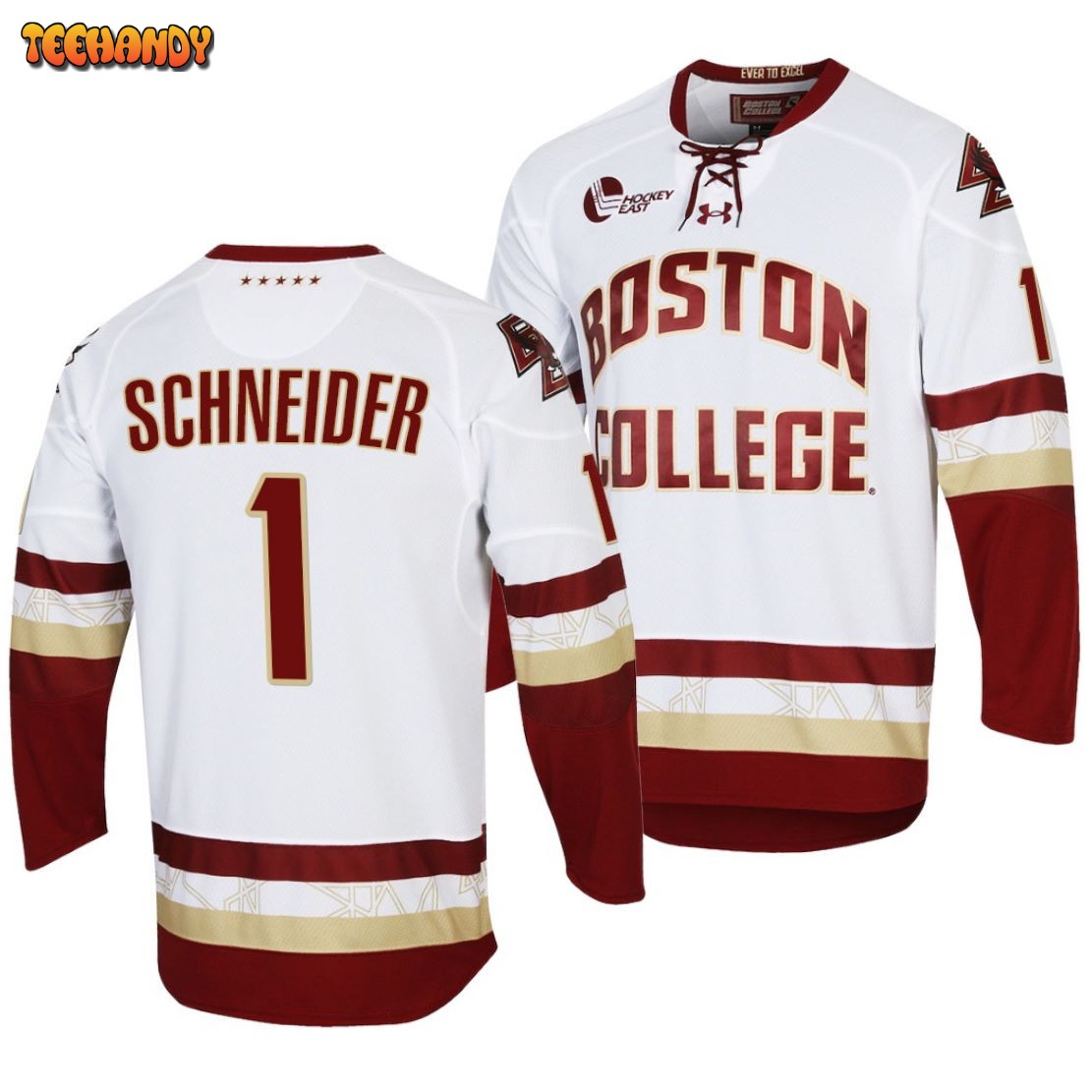 Boston College Eagles Cory Schneider College Hockey White Replica Jersey