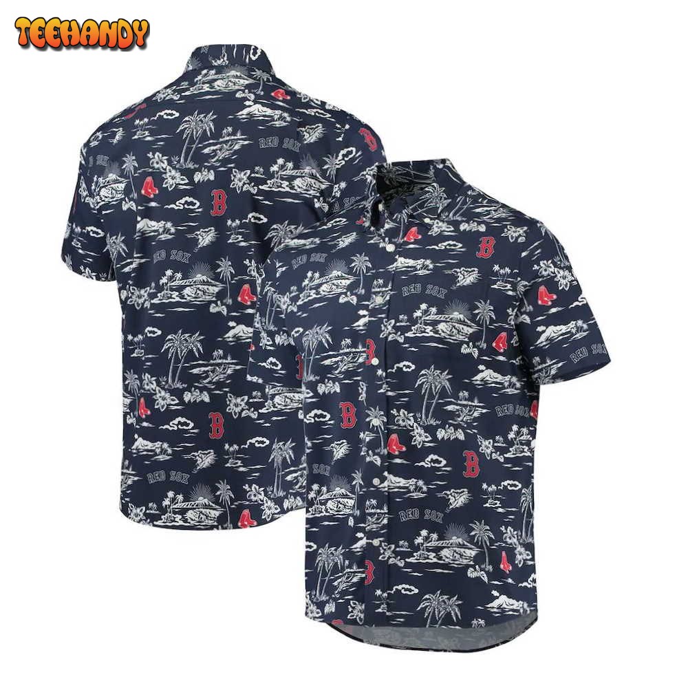 Boston Red Sox Navy Kekai Performance Hawaiian Shirt