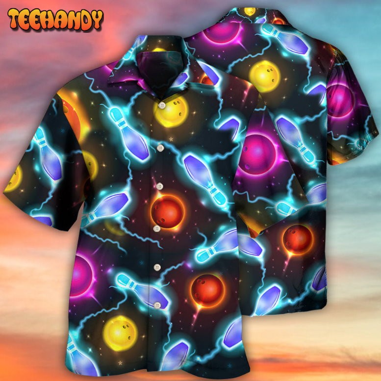 Bowling Ball And Pins Amazing Galaxy Hawaiian Shirt