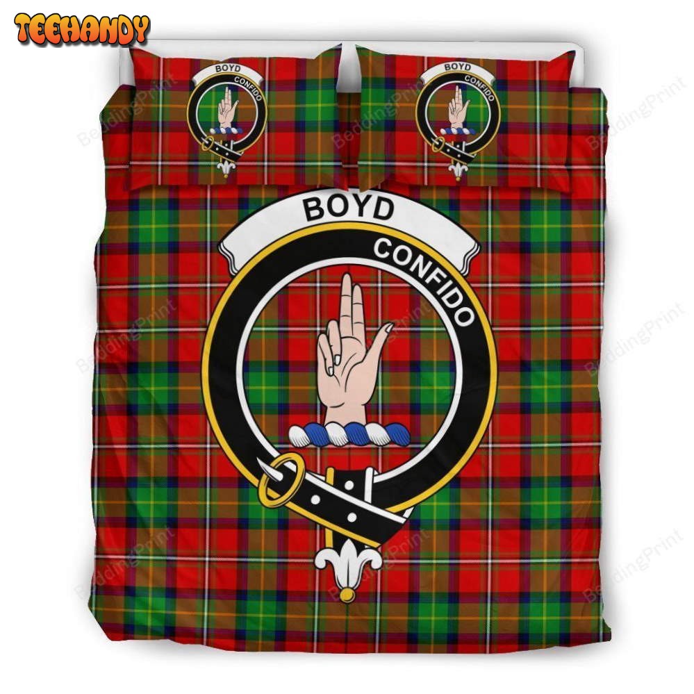 Boyd Clan Badge Tartan Duvet Cover Bedding Set