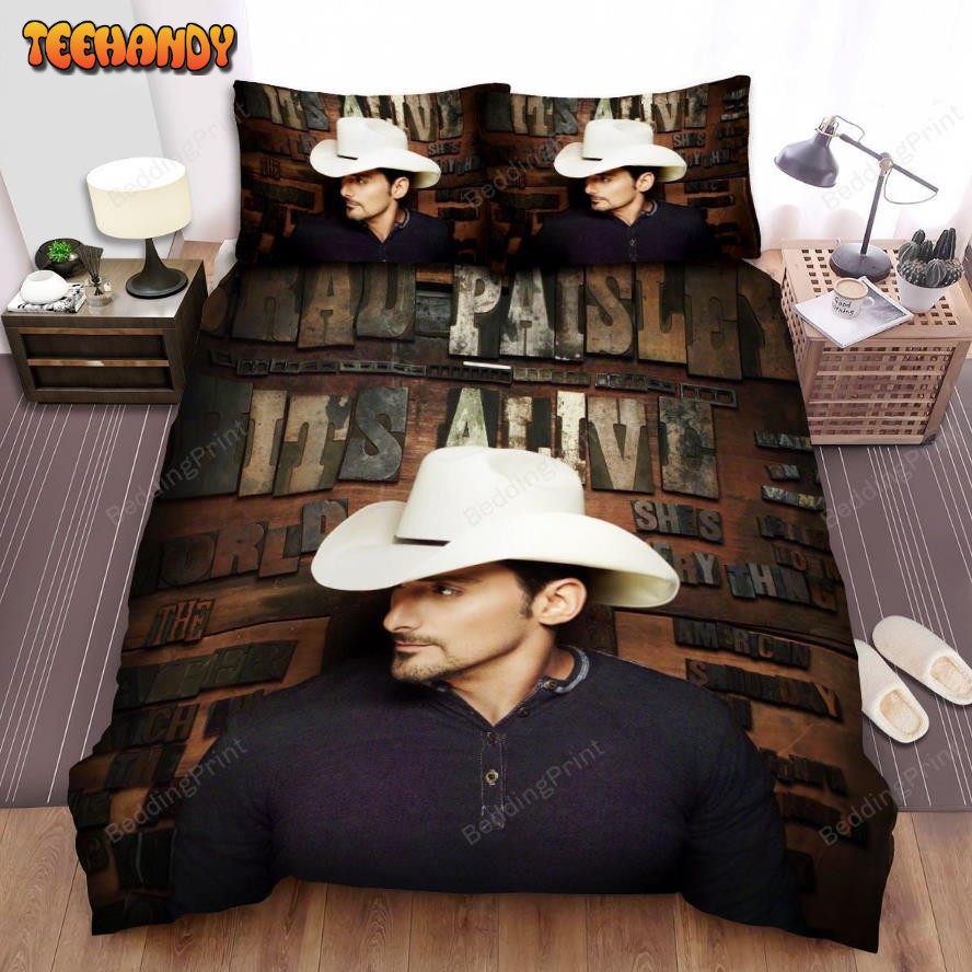 Brad Paisley, Hits Alive, Waitin On A Woman Spread Duvet Cover Bedding Set