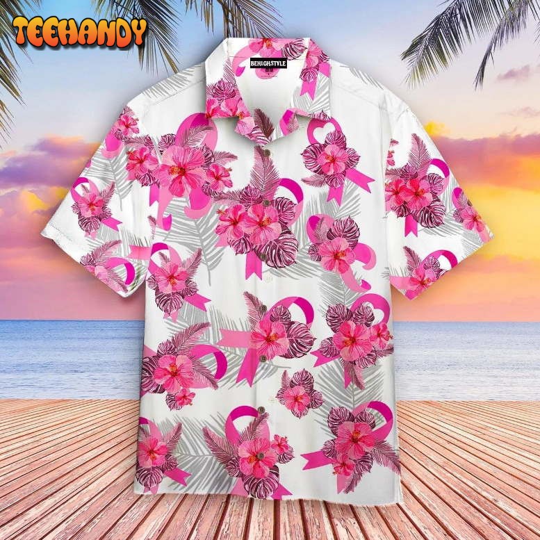 Breast Cancer Awareness Tropical Hawaiian Shirt