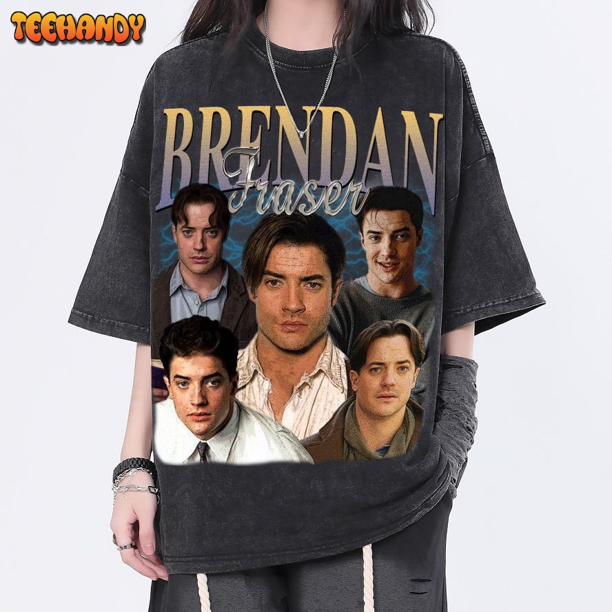 Brendan Fraser Vintage Washed Shirt, Actor Homage Graphic Unisex T-Shirt