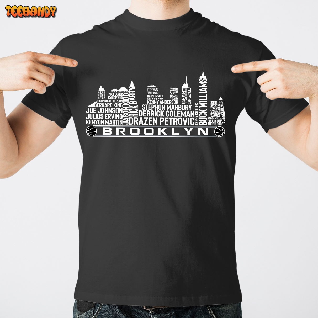 Brooklyn Basketball Team All Time Legends, Brooklyn Skyline Unisex T Shirt