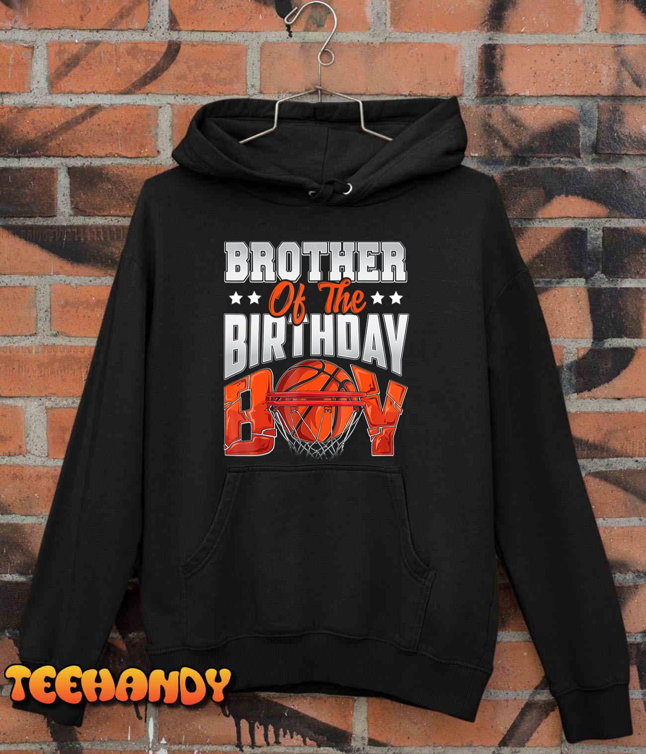 Brother basketball birthday Boy Family Baller b-day Party T-Shirt