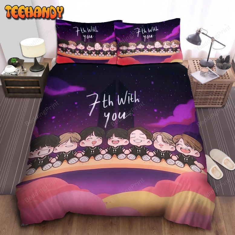 Bts Seventh With You Duvet Cover Bedding Set