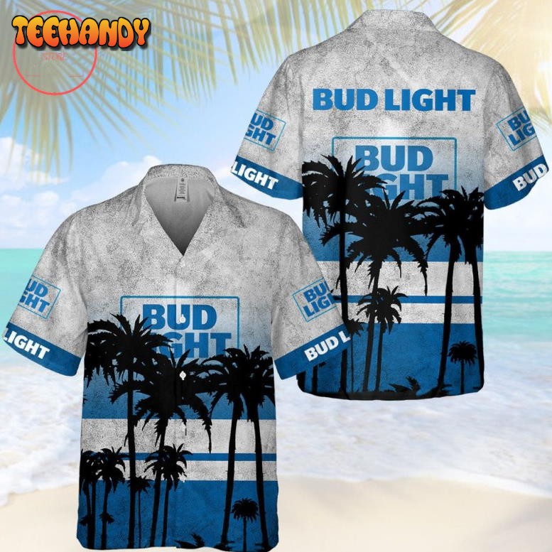 Bud Light Palm Tree Hawaiian Shirt