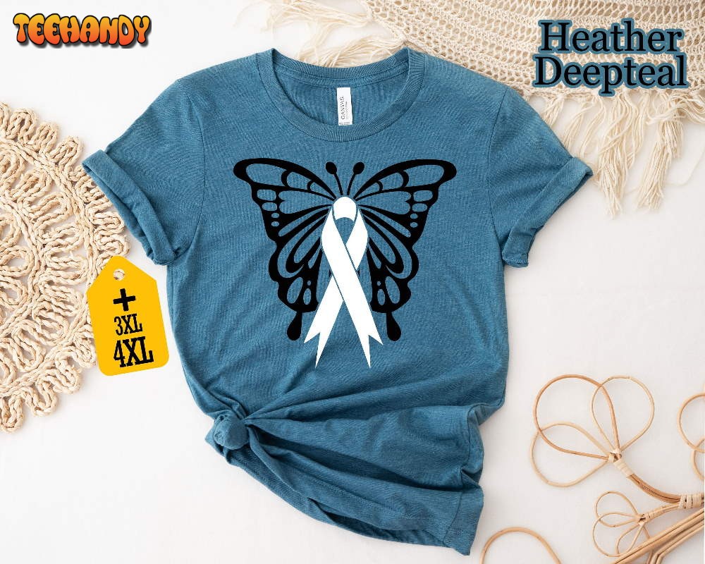 Butterfly Cancer Shirt, Cancer Ribbon Shirt, Cancer Awareness Shirt