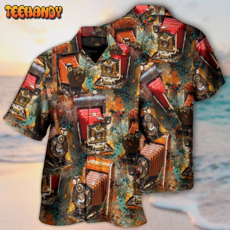 Camera Vintage Old Retro Film Camera Hawaiian Shirt