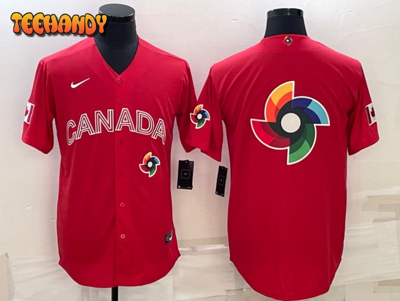 Canada Red 2023 World Baseball Classic Jersey with Big Logo