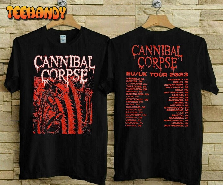 Cannibal Corpse EU UK Tour 2023 T-Shirt, Cannibal Corpse Tour 2023 Shirt