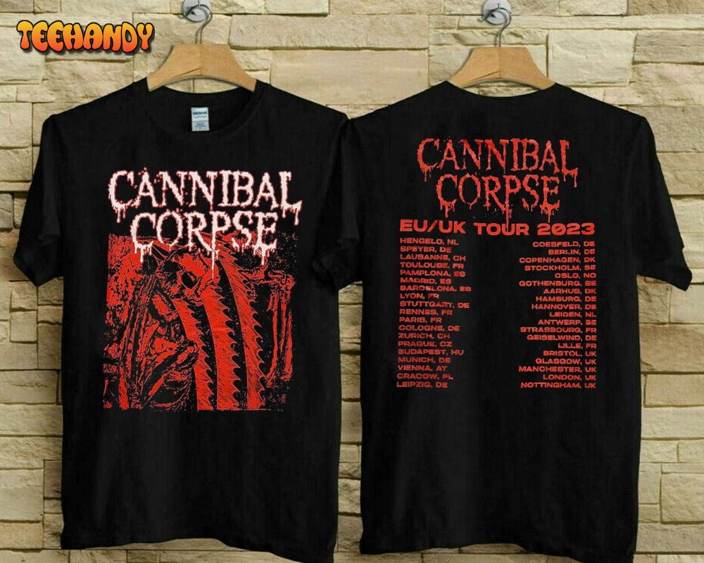 Cannibal Corpse EU UK Tour 2023 T-Shirt, Cannibal Corpse Tour 2023 Shirt