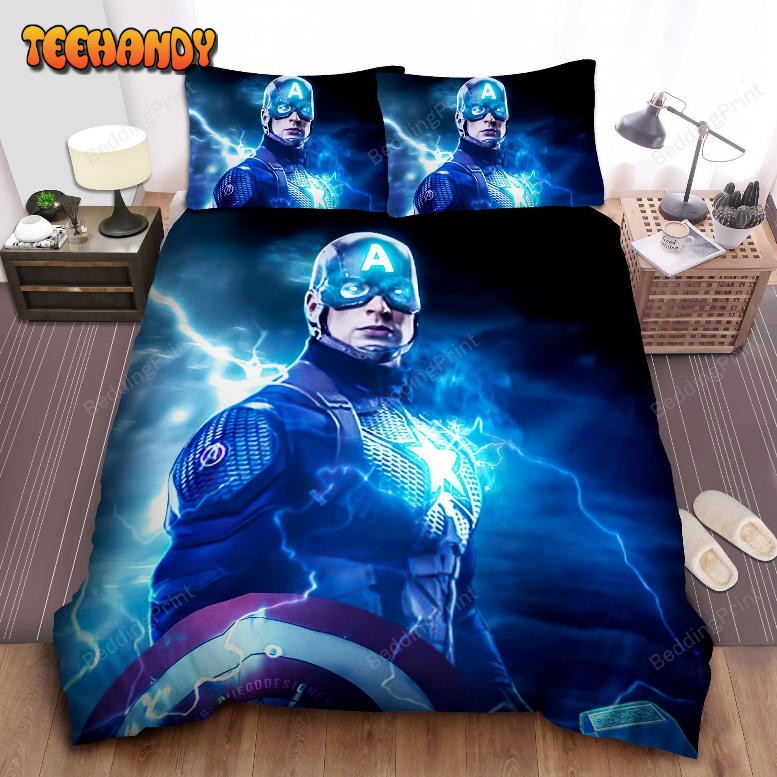 Captain America And Thor’s Hammer Duvet Cover Bedding Set