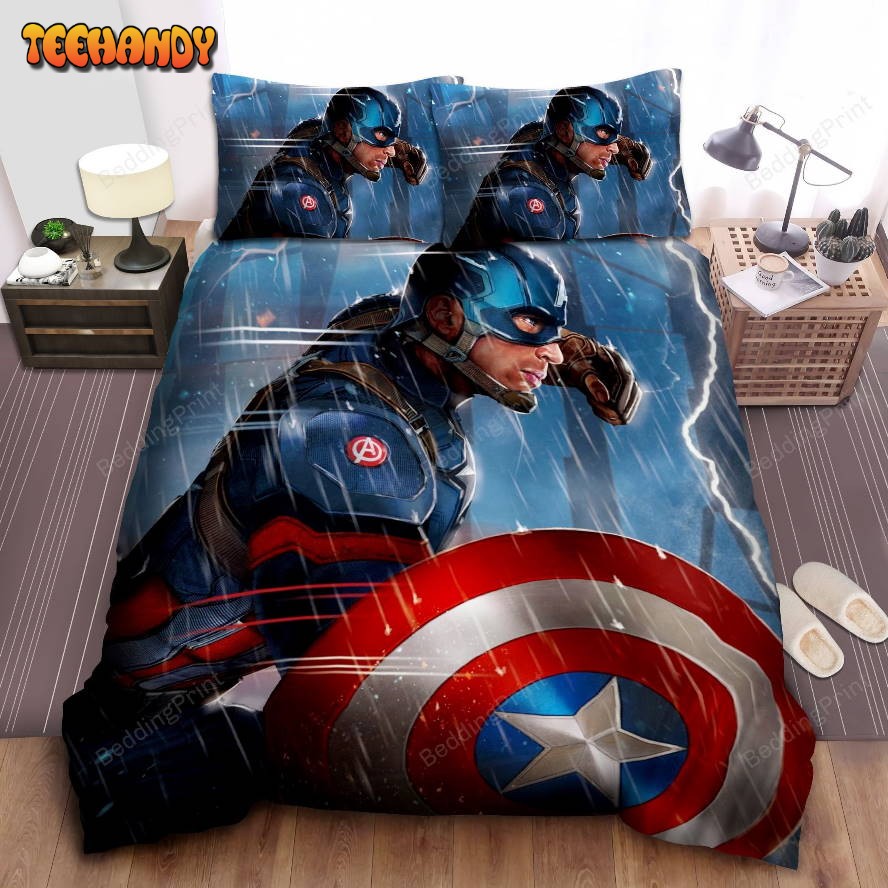 Captain America Fighting Duvet Cover Bedding Set