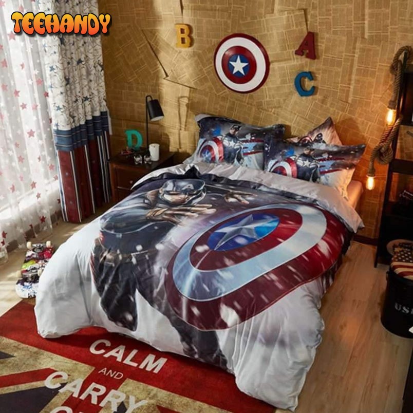 Captain America Marvel Comics Bed In A Bag Bedding Set