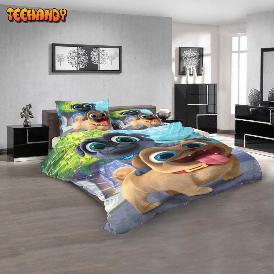 Cartoon Movies Puppy Dog Pals 3d Bedding Set