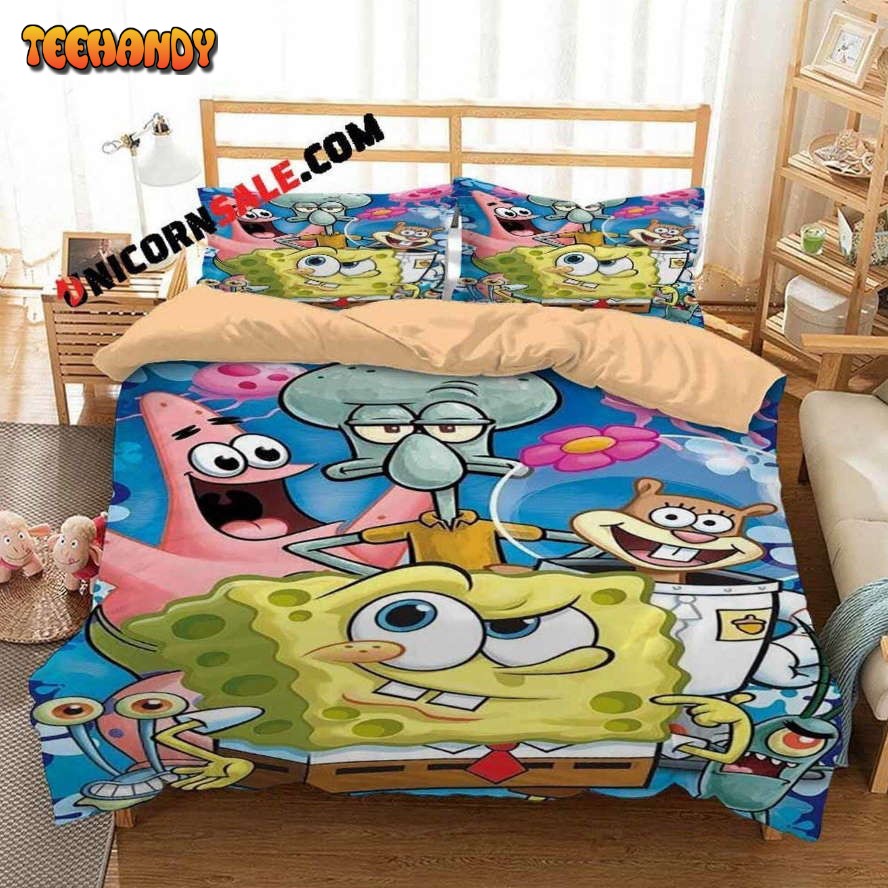 Cartoon Movies Spongebob Squarepants 3d Duvet Cover Bedding Set