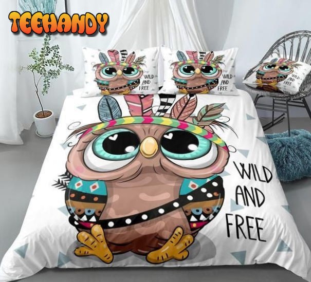 Cartoon Tribal Owl Native Wild And Free Duvet Cover Bedding Sets