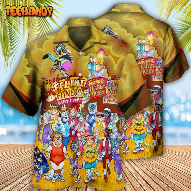 Cat Aerobics Instructor Hawaiian Shirt