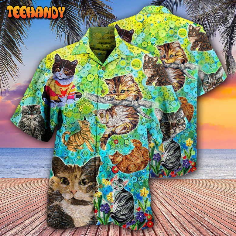 Cat Stay Fluffy Everything Gonna Be Alright Hawaiian Shirt