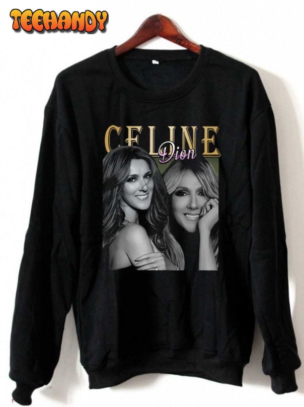 Celine Dion Retro Sweatshirt, Celine Dion Vintage Print T-Shirt