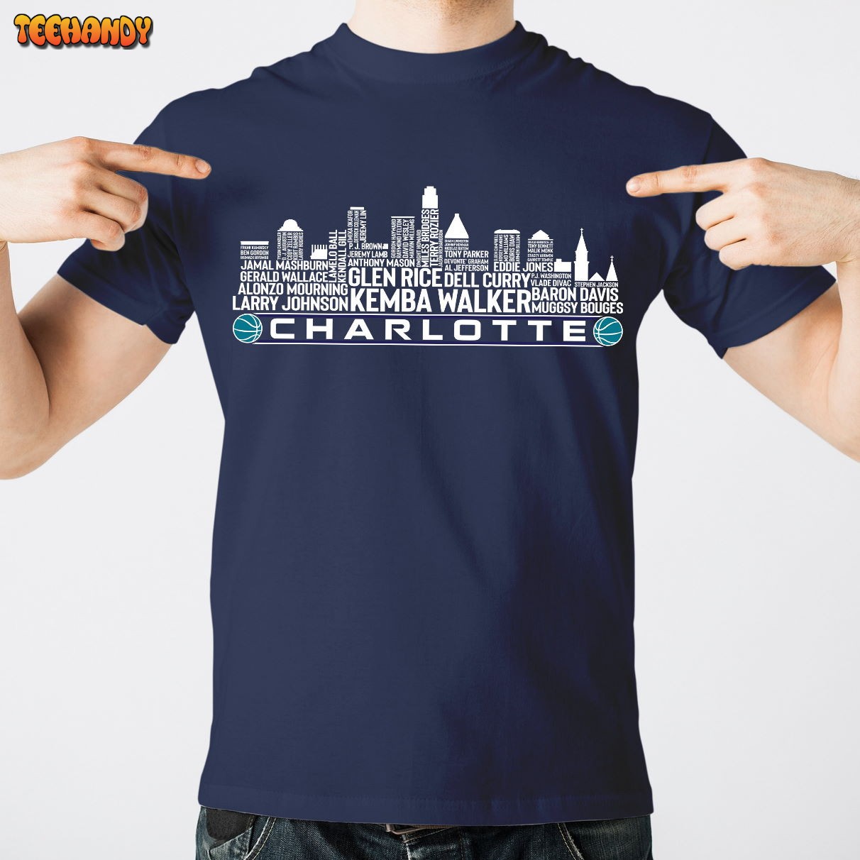 Charlotte Basketball Team All Time Legends, Charlotte City Skyline Unisex T Shirt