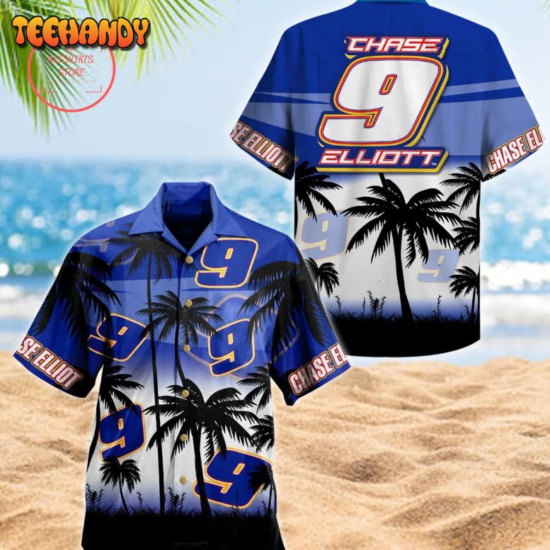 Chase Elliot 9 Palm Hawaiian Shirt