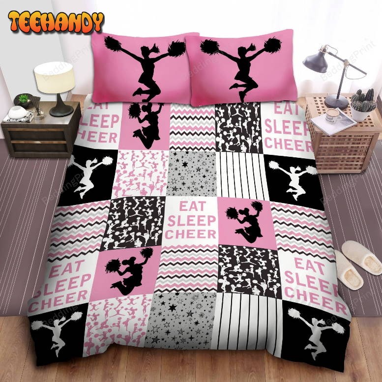 Cheerleader Eat Sleep Cheer Bedding Set