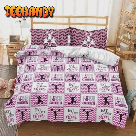 Cheerleading Eat Sleep Cheer Repeat Bedding Sets